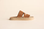 Flache Sandale G01 - Camel