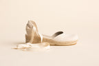 Closed-toe wedge sandal B01 - Beige