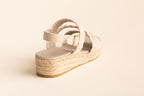Keilsandalette S01 - Beige