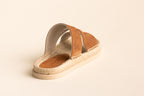 Flache Sandale G01 - Camel