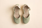 Closed-toe wedge sandal B01 - Green