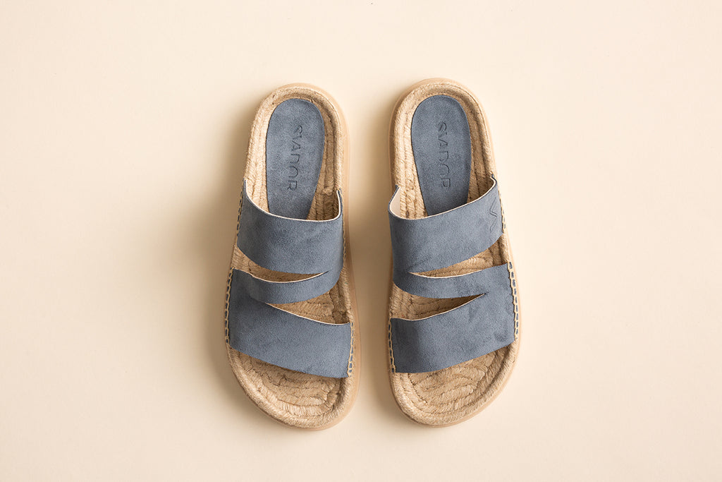 Sandalia plana G01 - Azul